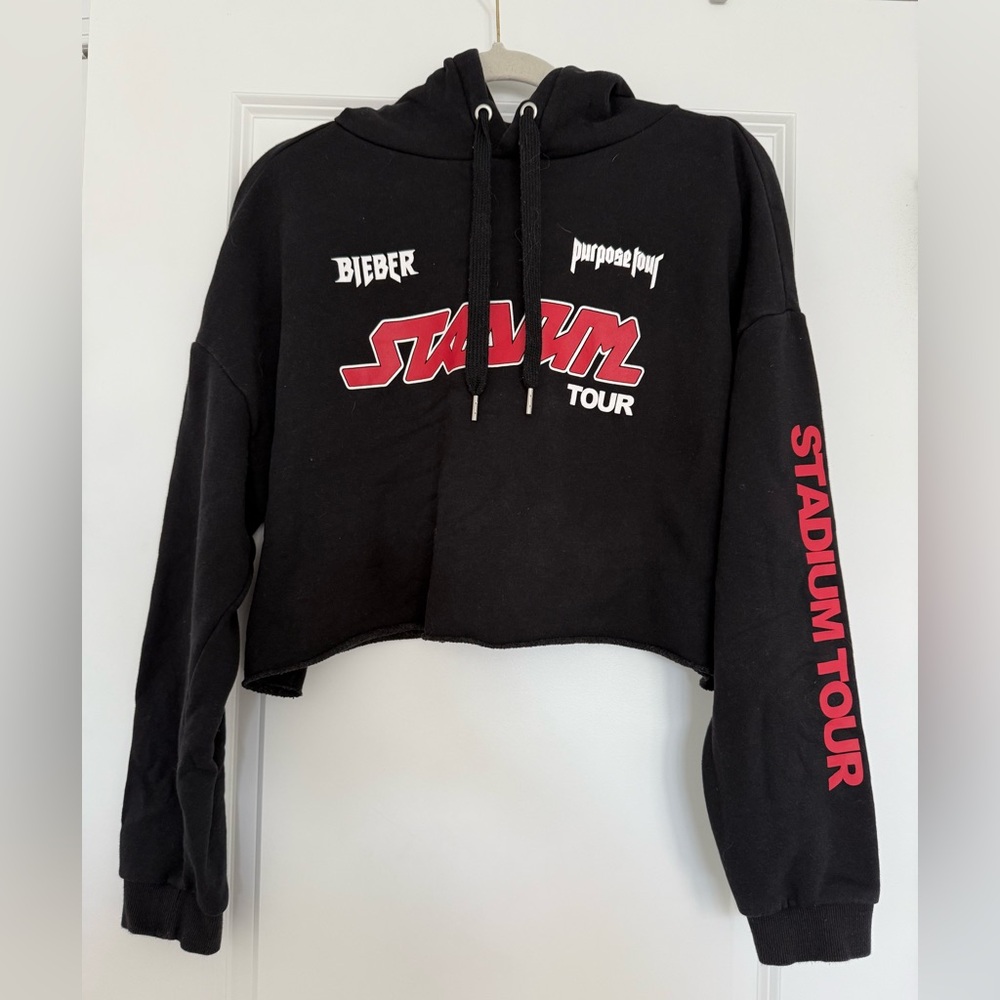 H&M Justin Bieber Stadium Tour Cropped Hoodie